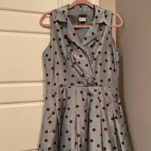 Mint/chocolate polka dots dress